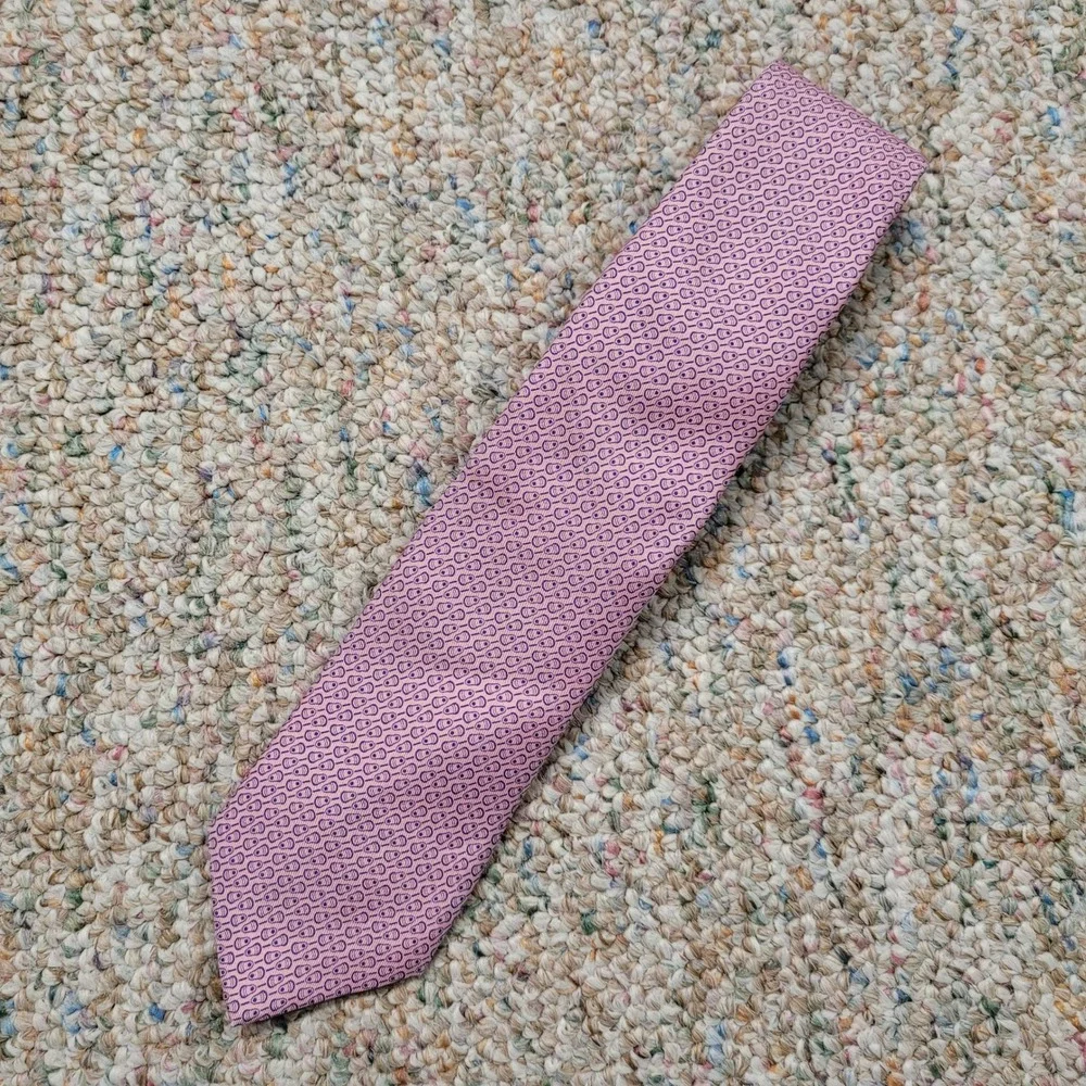 Vineyard Vines Lacrosse Stick Tie Boys OS Pink Preppy Silk Necktie Dressy